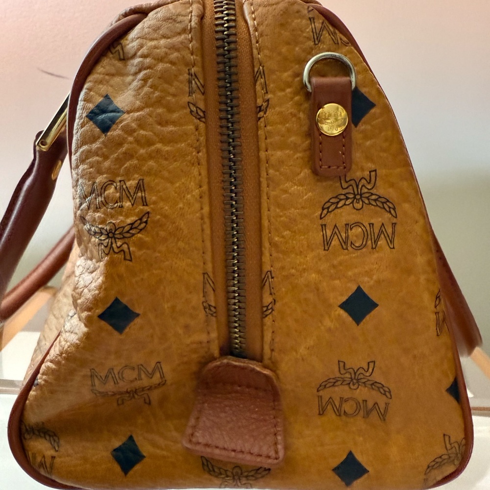 MCM Cognac Monogram Satchel β Vintage - Picture 3 of 10
